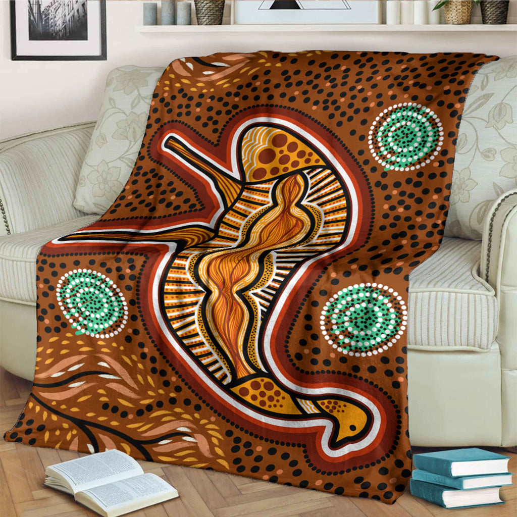 australia-aboriginal-inspired-blanket-aboriginal-emu-art-illustration