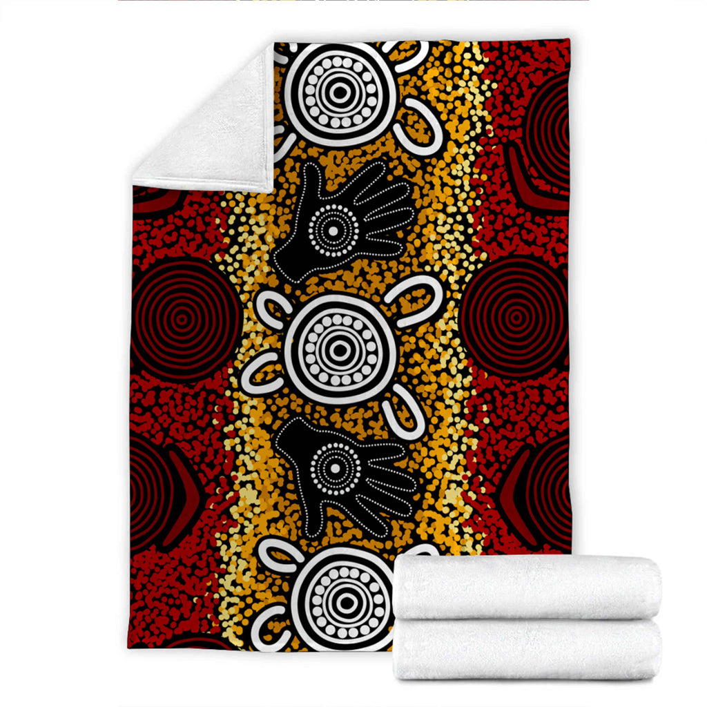 australia-aboriginal-inspired-blanket-aboriginal-hand-print-artwork