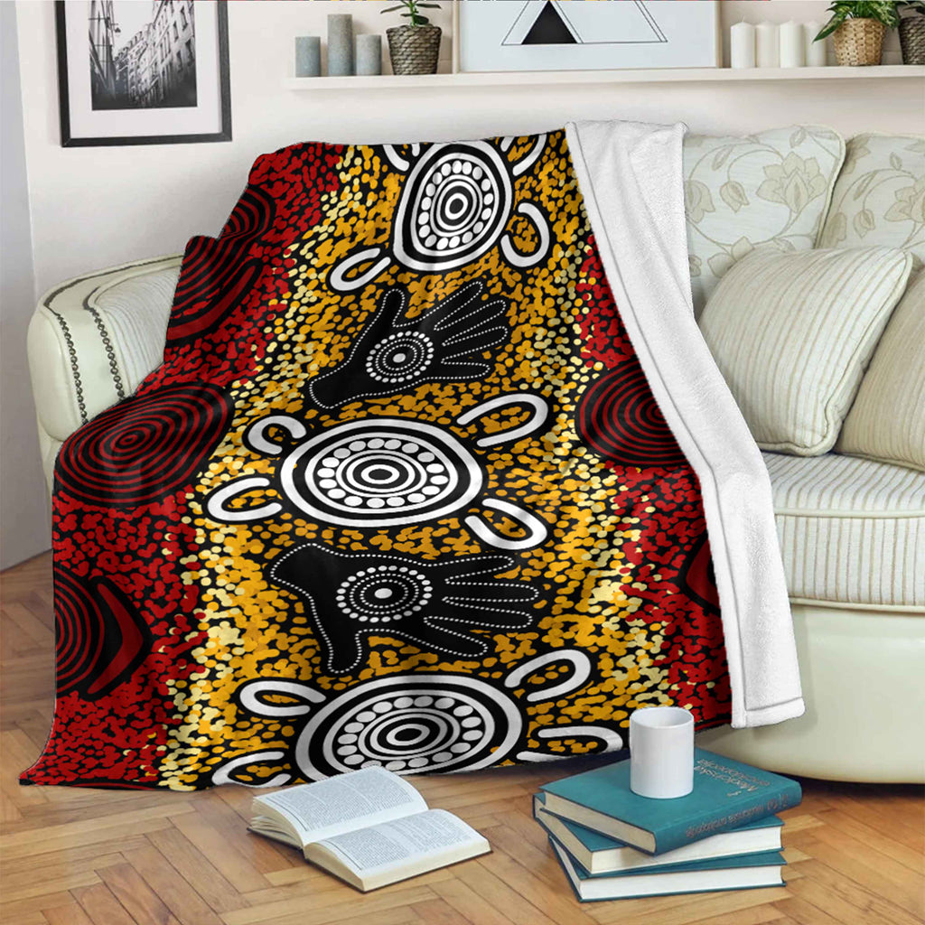 australia-aboriginal-inspired-blanket-aboriginal-hand-print-artwork