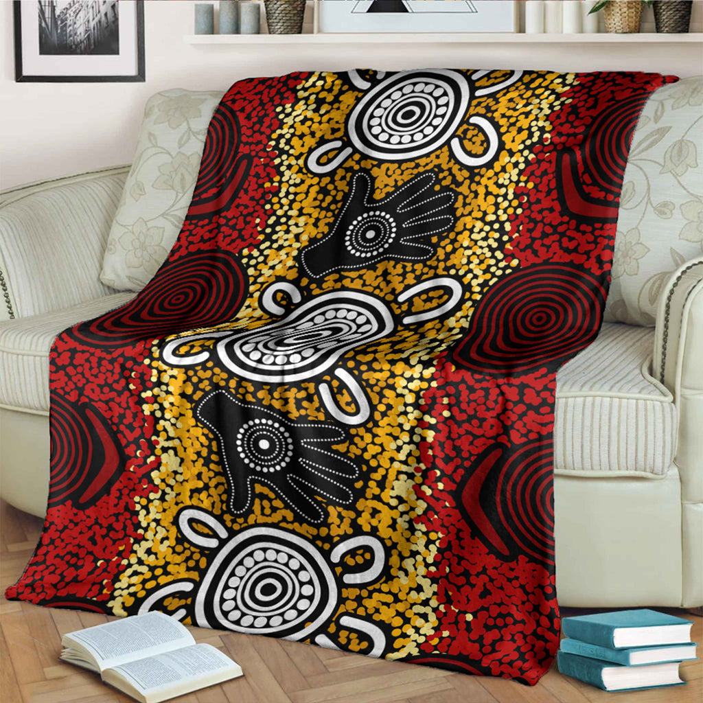 australia-aboriginal-inspired-blanket-aboriginal-hand-print-artwork