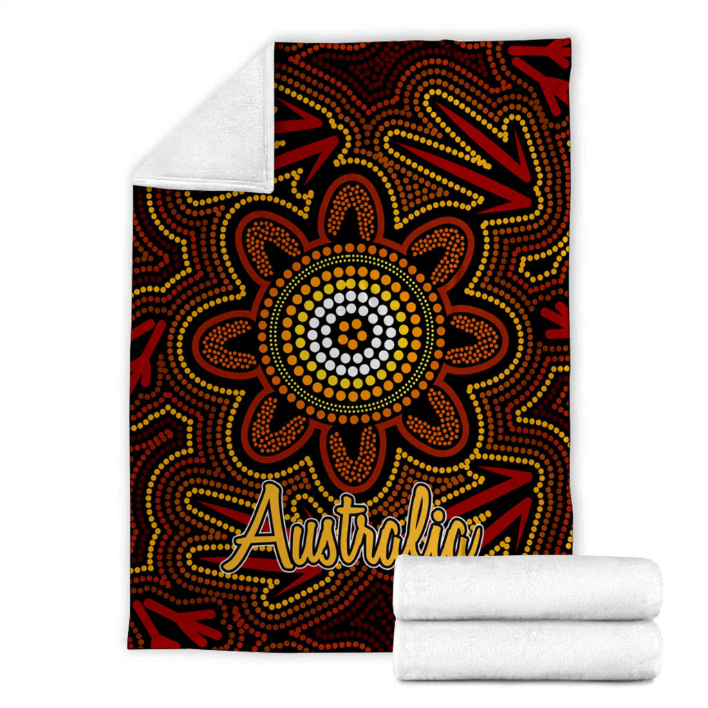 australia-aboriginal-inspired-blanket-aboriginal-inspired-dot-art-background-with-kangaroo-footprints
