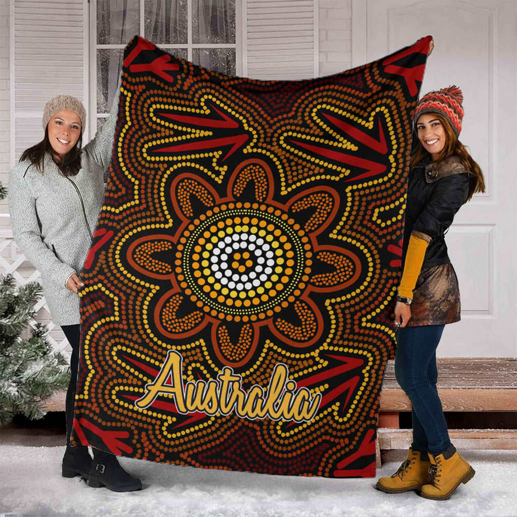 australia-aboriginal-inspired-blanket-aboriginal-inspired-dot-art-background-with-kangaroo-footprints