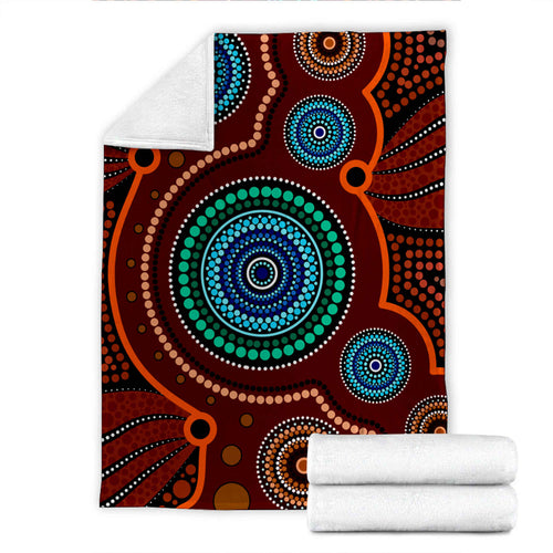australia-aboriginal-inspired-blanket-aboriginal-style-of-indigenous-dot-art-painting