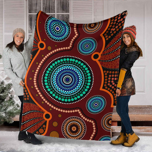 australia-aboriginal-inspired-blanket-aboriginal-style-of-indigenous-dot-art-painting
