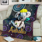 australia-aboriginal-inspired-blanket-australia-aboriginal-inspired-blanket-australian-koala-dot-art-background