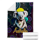 australia-aboriginal-inspired-blanket-australia-aboriginal-inspired-blanket-australian-koala-dot-art-background