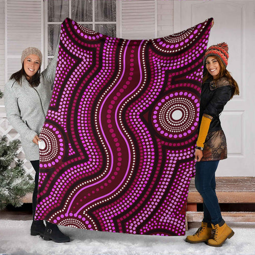 australia-aboriginal-inspired-blanket-dot-art-aboriginal-blue-background