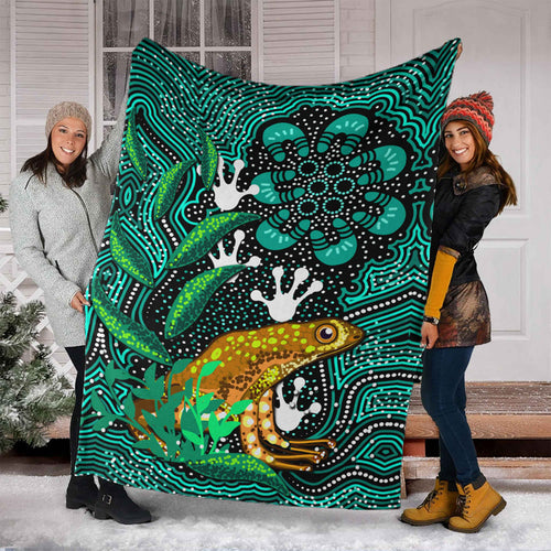australia-aboriginal-inspired-blanket-dreaming-indigenous-frog