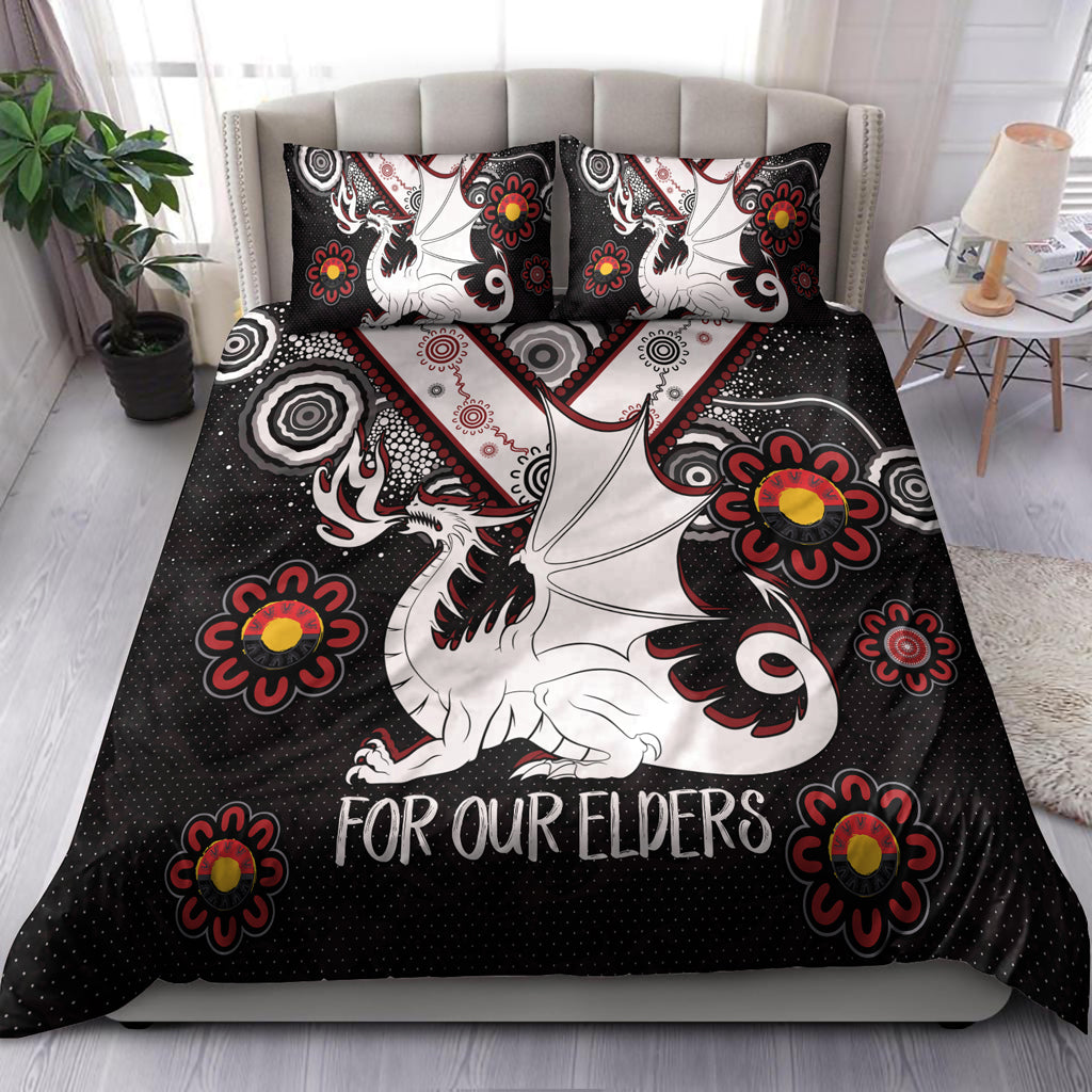 australia-illawarra-and-st-george-naidoc-bedding-set-custom-for-our-elders-boomerangs-bedding-set