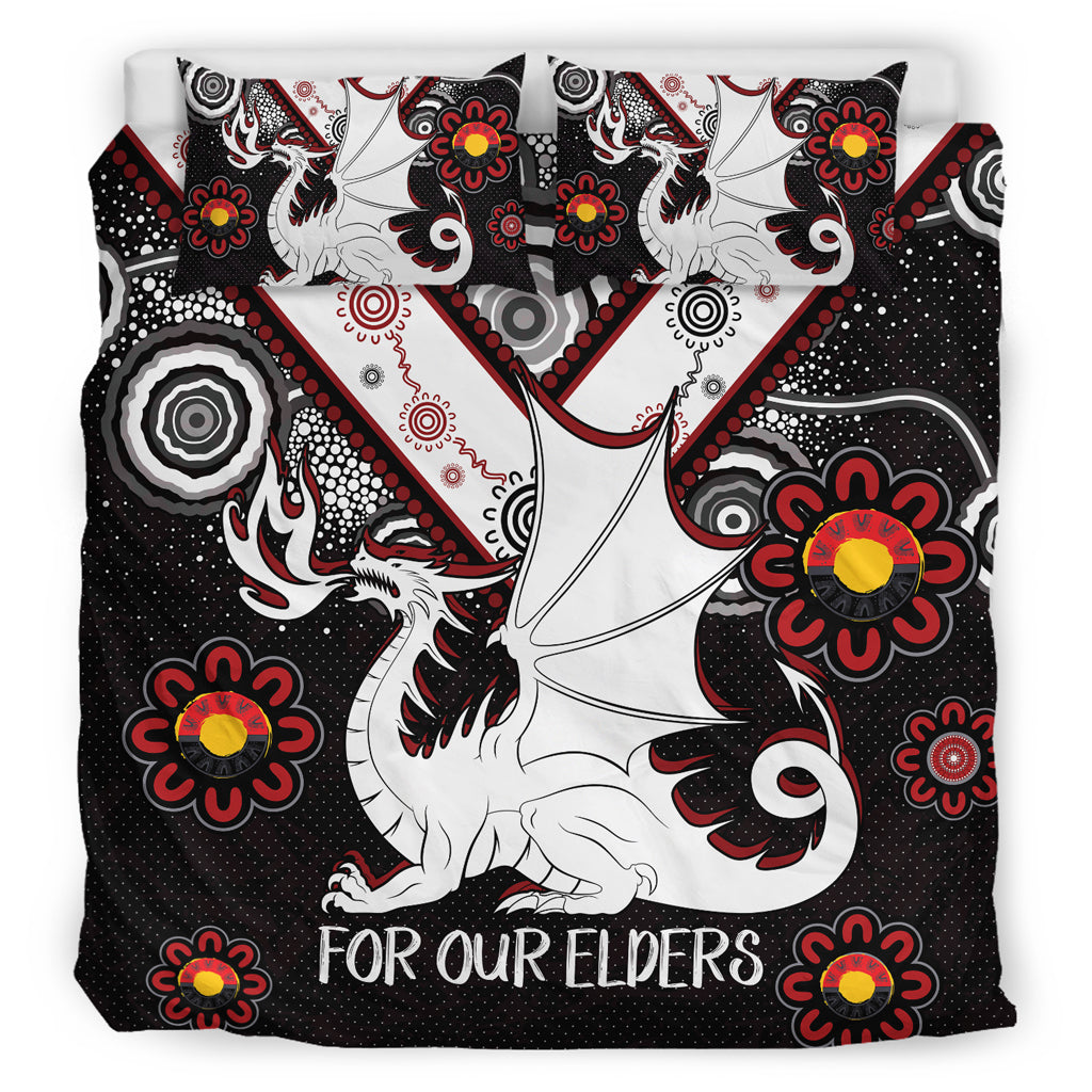 australia-illawarra-and-st-george-naidoc-bedding-set-custom-for-our-elders-boomerangs-bedding-set