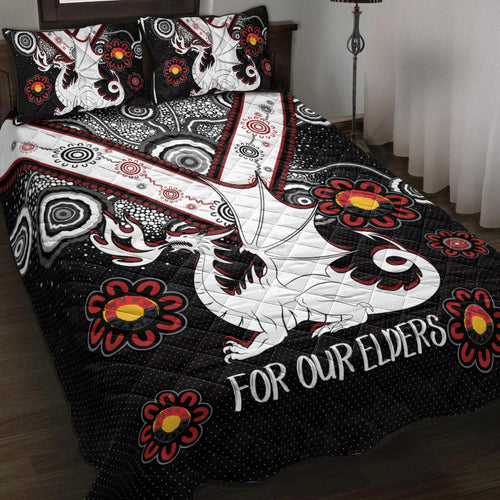 australia-illawarra-and-st-george-naidoc-quilt-bed-set-custom-for-our-elders-boomerangs-quilt-bed-set
