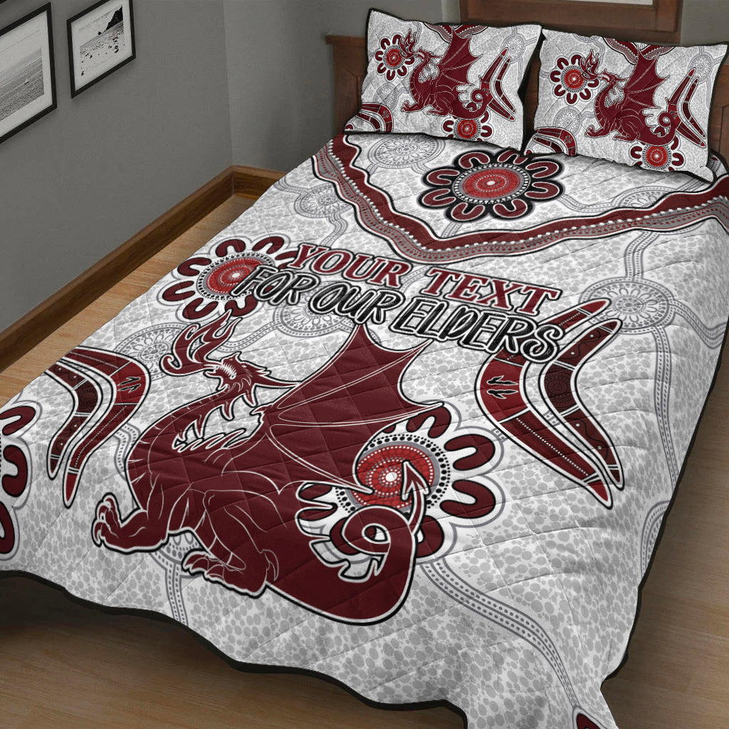 australia-illawarra-and-st-george-naidoc-quilt-bed-set-custom-for-our-elders-boomerangs-white-quilt-bed-set