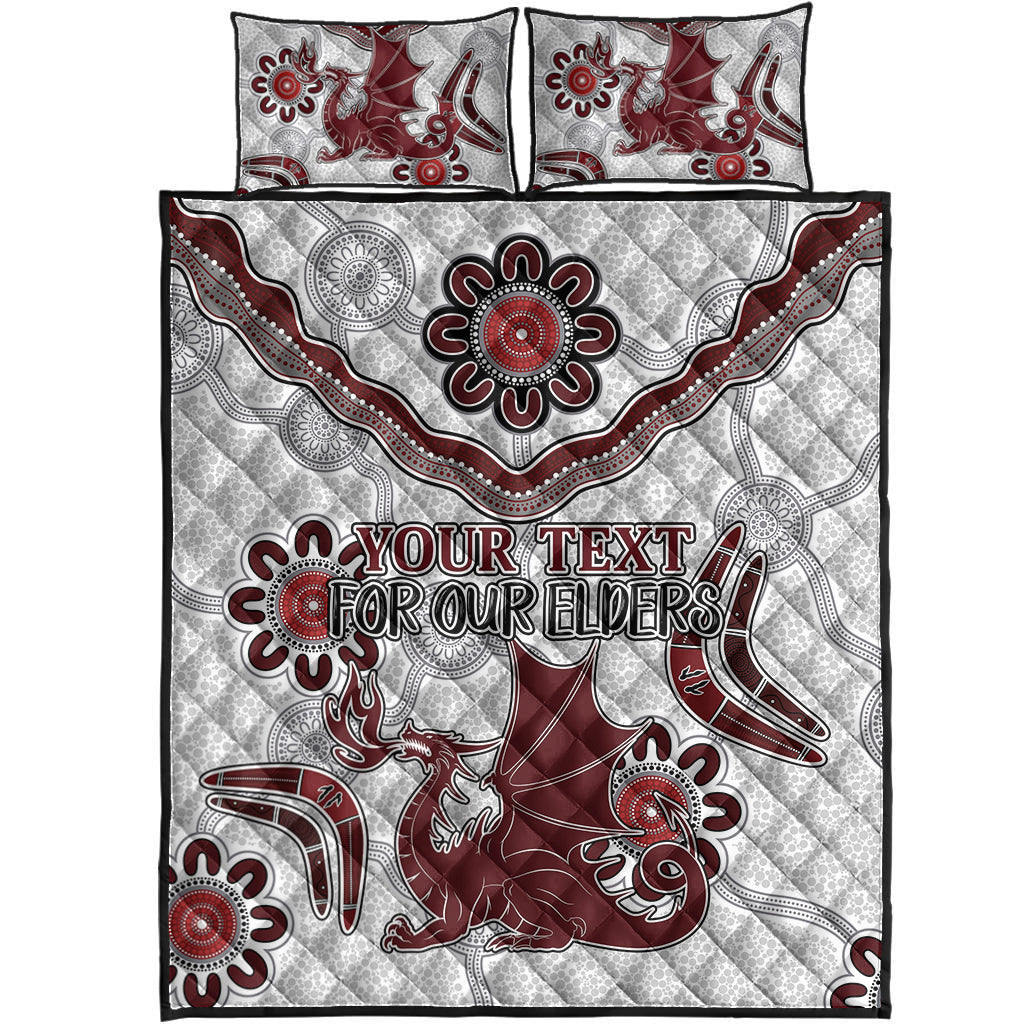australia-illawarra-and-st-george-naidoc-quilt-bed-set-custom-for-our-elders-boomerangs-white-quilt-bed-set