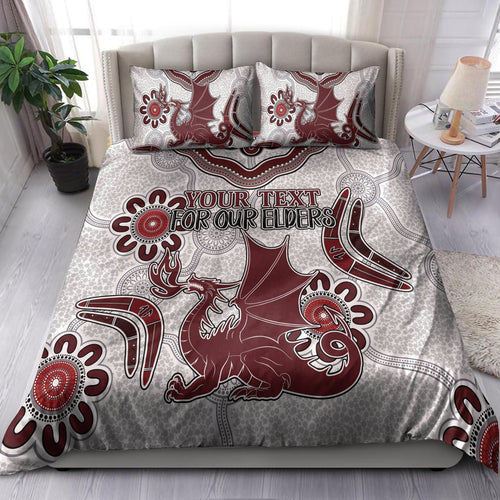 australia-illawarra-and-st-george-naidoc-bedding-set-custom-for-our-elders-boomerangs-white-bedding-set