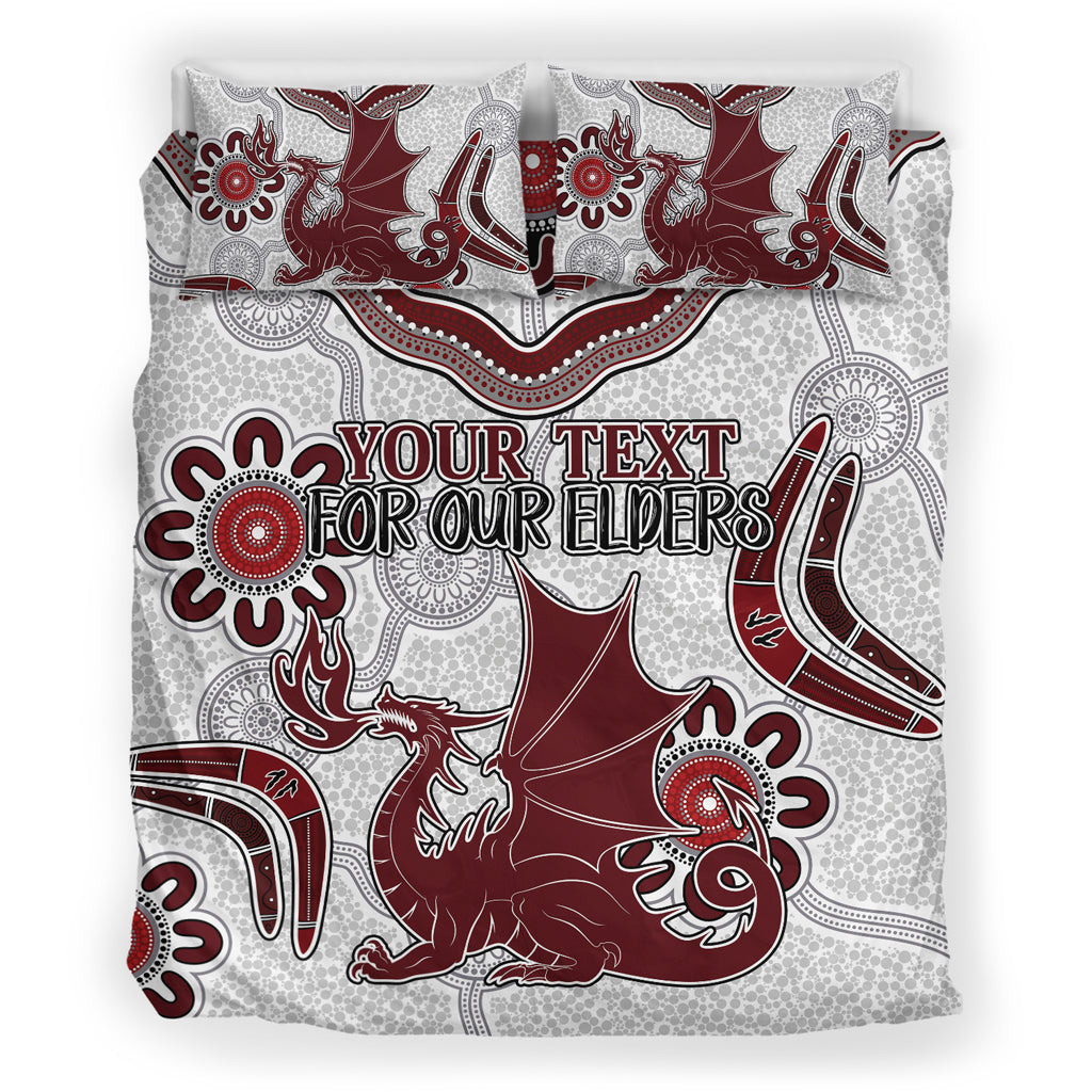 australia-illawarra-and-st-george-naidoc-bedding-set-custom-for-our-elders-boomerangs-white-bedding-set
