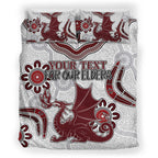 australia-illawarra-and-st-george-naidoc-bedding-set-custom-for-our-elders-boomerangs-white-bedding-set