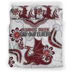 australia-illawarra-and-st-george-naidoc-bedding-set-custom-for-our-elders-boomerangs-white-bedding-set