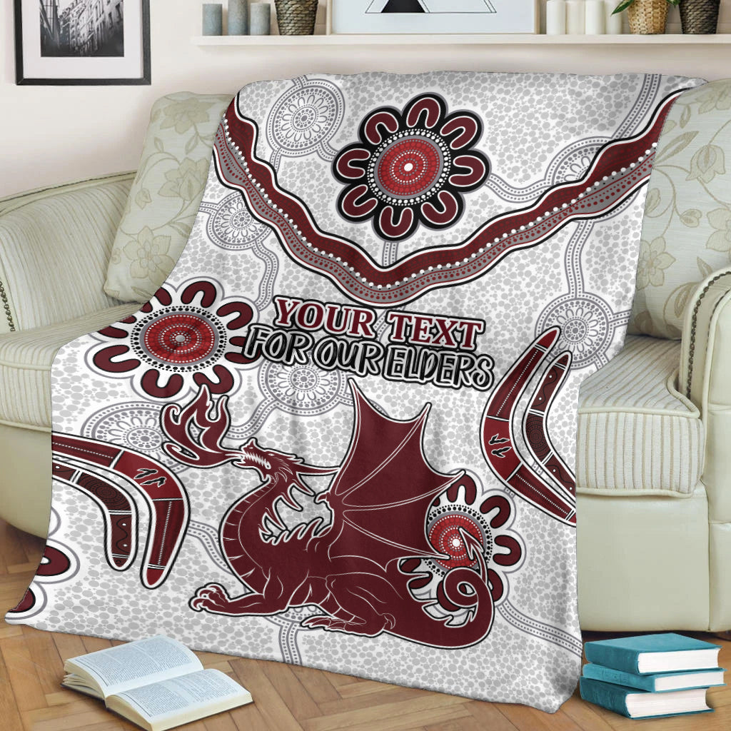 australia-illawarra-and-st-george-naidoc-blanket-custom-for-our-elders-boomerangs-white-blanket