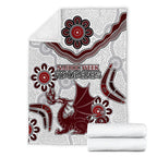 australia-illawarra-and-st-george-naidoc-blanket-custom-for-our-elders-boomerangs-white-blanket