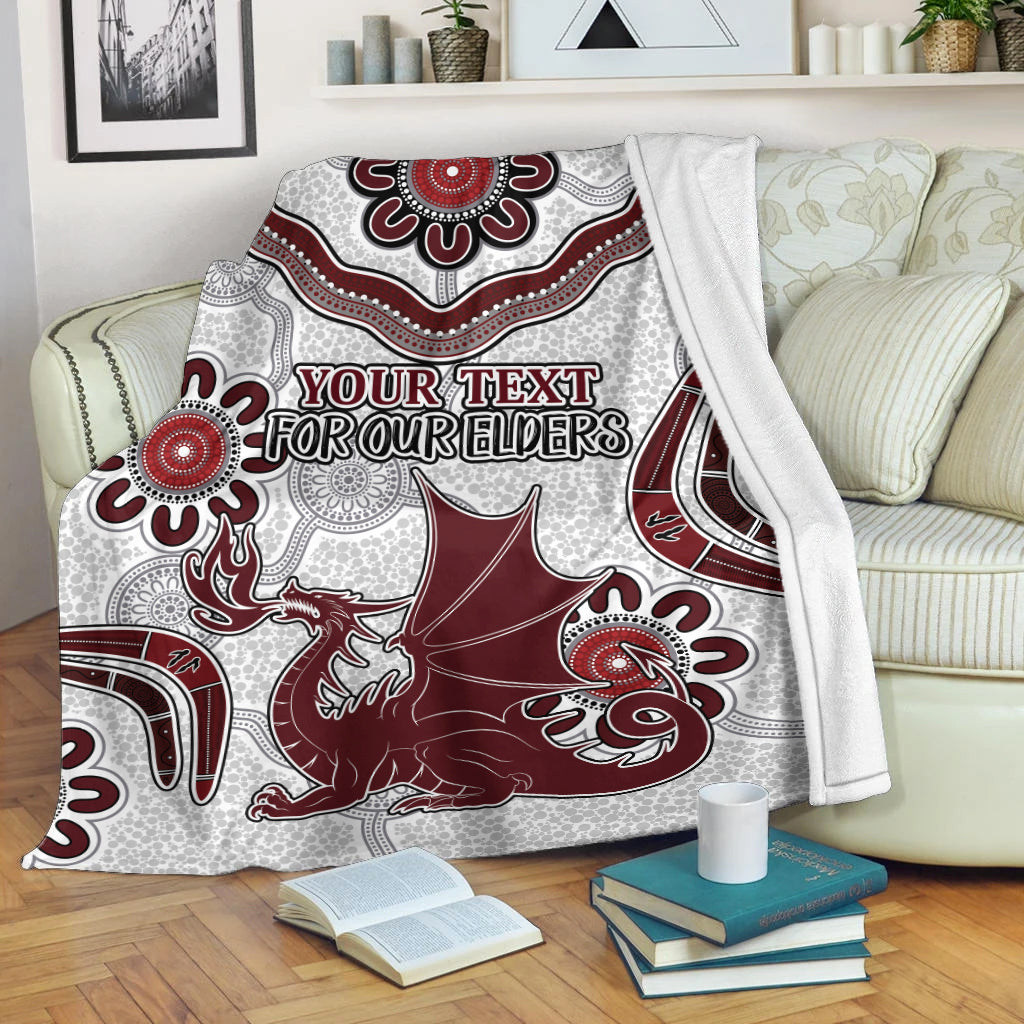 australia-illawarra-and-st-george-naidoc-blanket-custom-for-our-elders-boomerangs-white-blanket