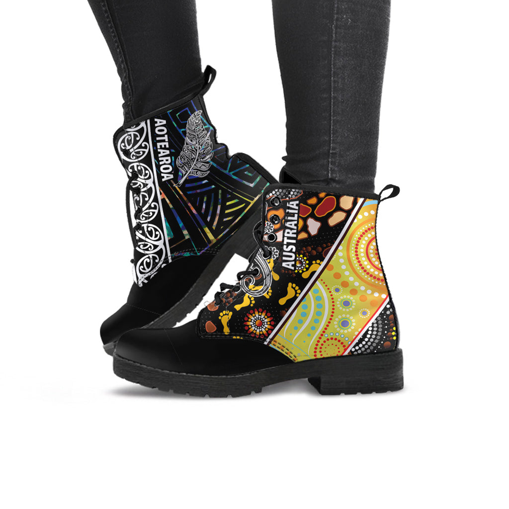 australia-aboriginal-inspired-leather-boots-aotearoa-and-australia-indigenous-culture
