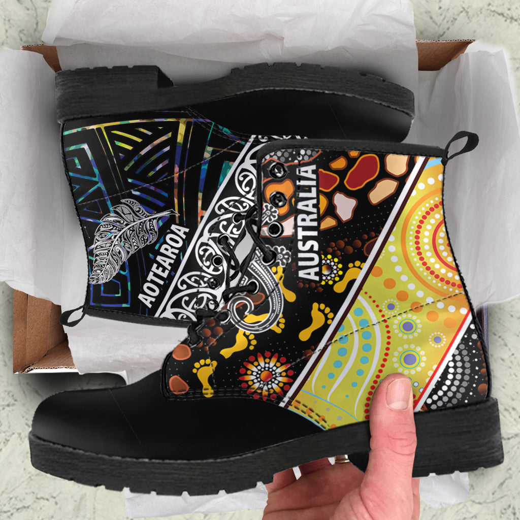 australia-aboriginal-inspired-leather-boots-aotearoa-and-australia-indigenous-culture