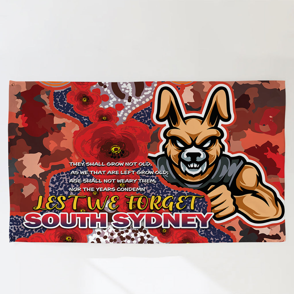 australia-south-sydney-anzac-flag-custom-anzac-souths-with-aboriginal-inspired-poppy-flowers-flag