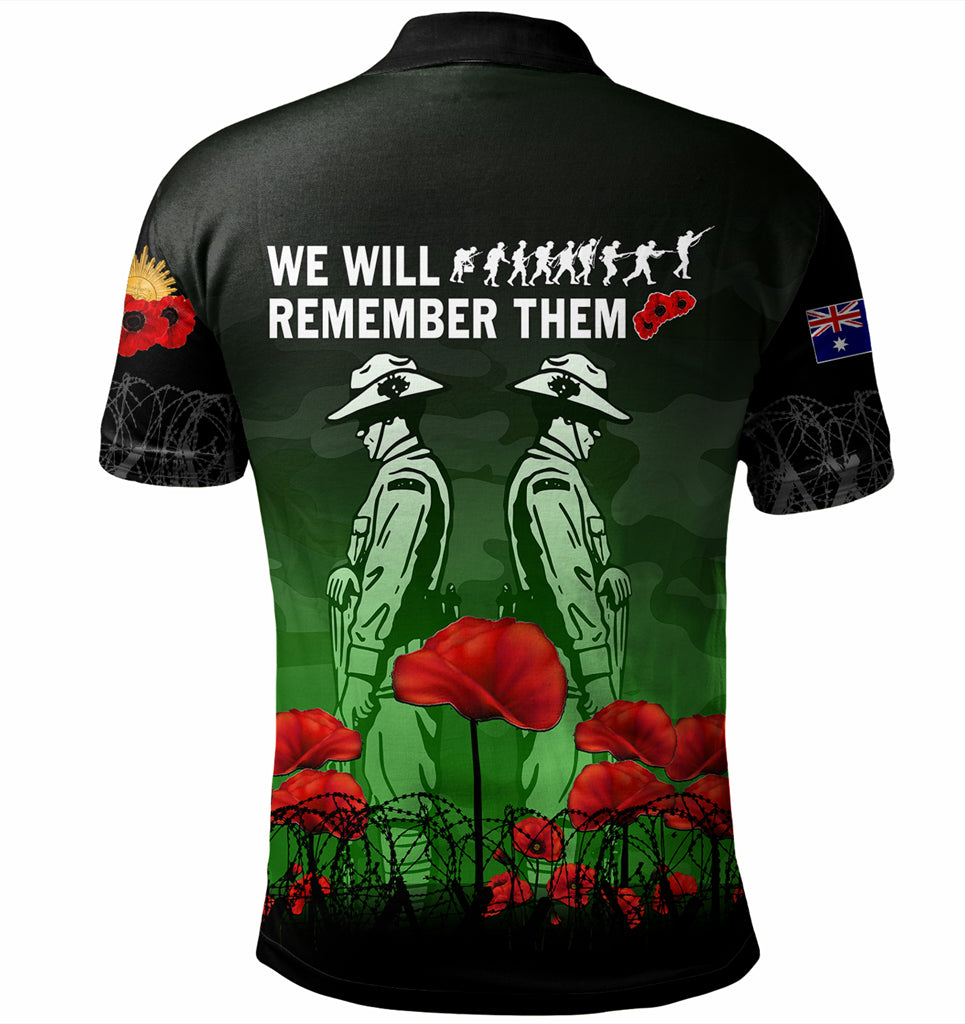 australia-anzac-day-polo-shirt-anzac-day-soldier-we-will-remember-them-polo-shirt-green
