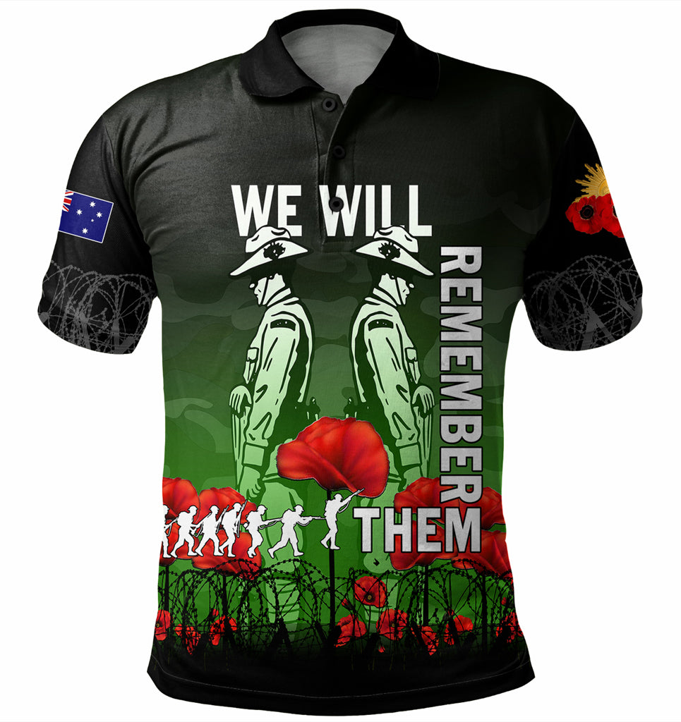 australia-anzac-day-polo-shirt-anzac-day-soldier-we-will-remember-them-polo-shirt-green