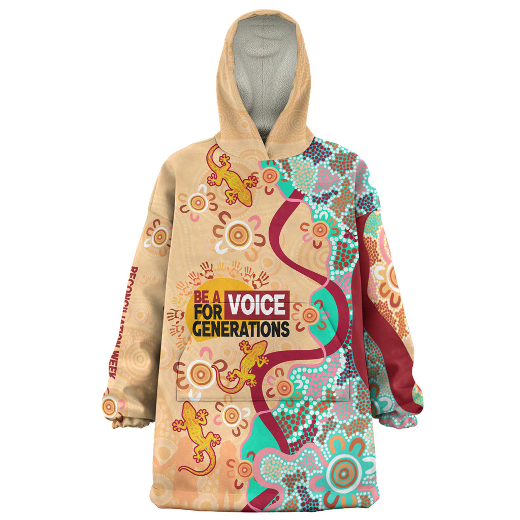 australia-national-reconciliation-week-custom-wearable-blanket-hoodie-be-a-voice-for-generations-wearable-blanket-hoodie