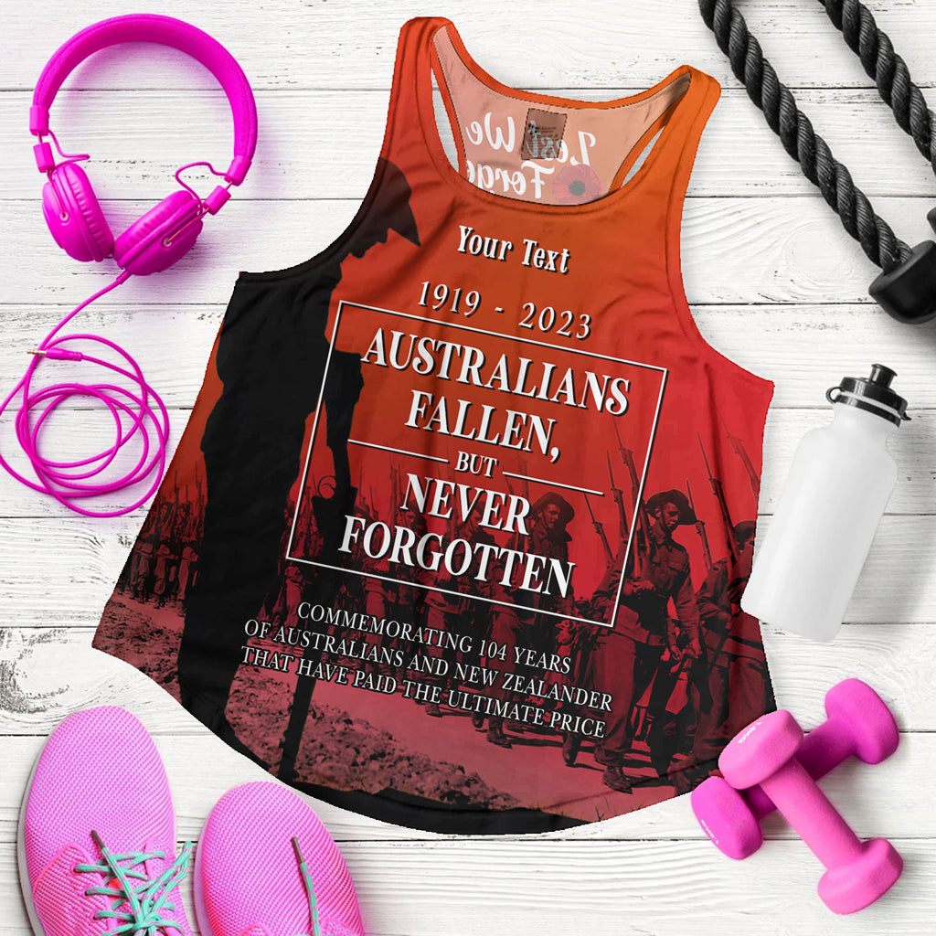 australia-anzac-day-custom-women-racerback-tank-lest-we-for-get-anzac-quotes-tank