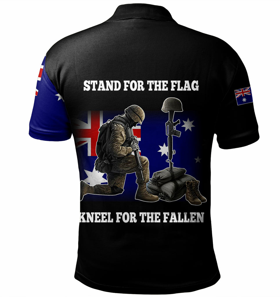 australia-anzac-day-custom-polo-shirt-stand-for-the-flag-kneel-for-the-fallen-polo-shirt