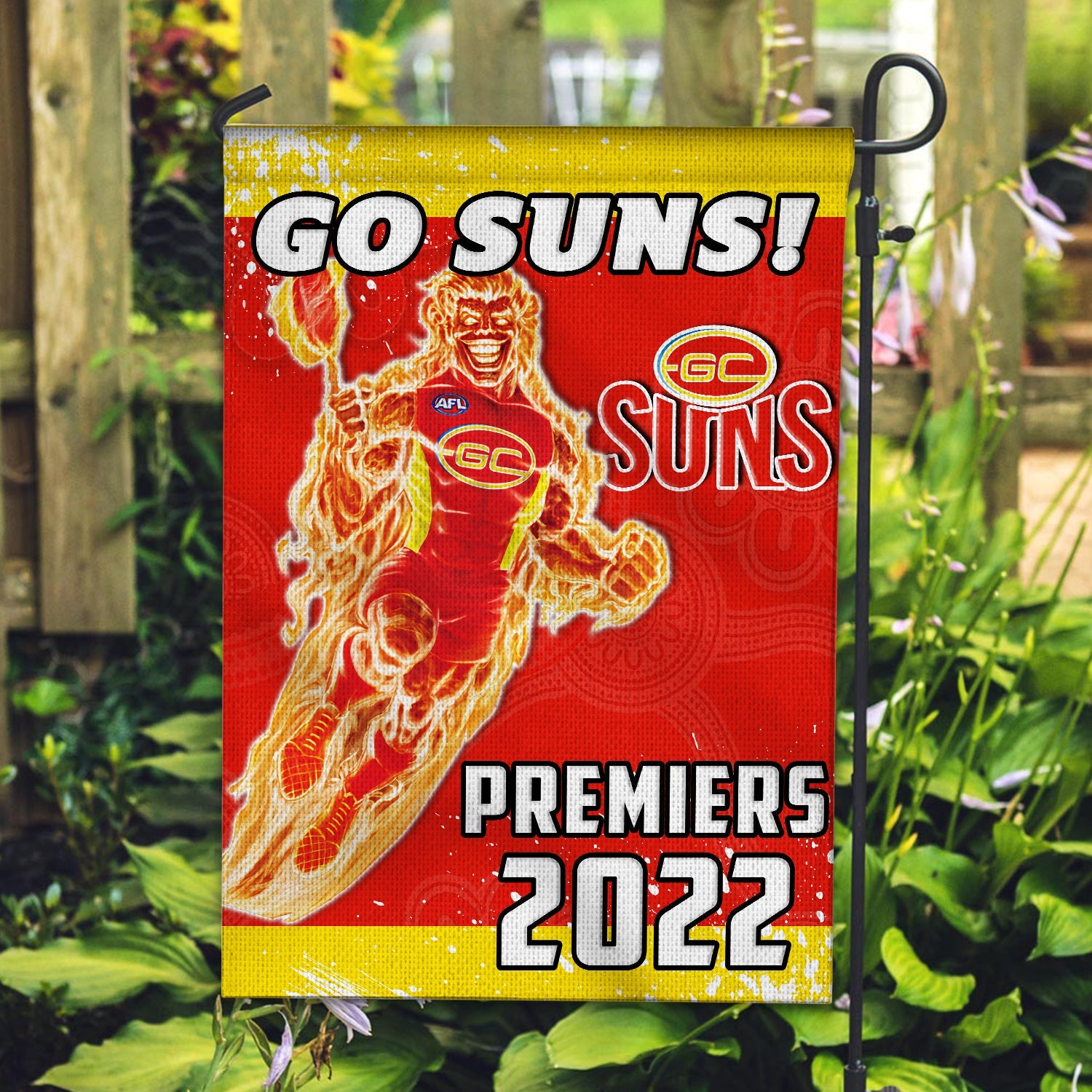 gold-coast-suns-football-flag-premiers-2022-aboriginal-art-go-suns