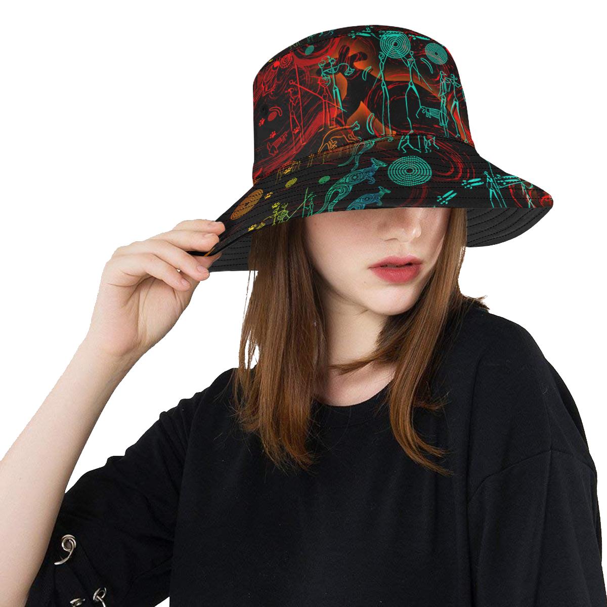 aboriginal-bucket-hat-kangaroo-adults-indigenous-art