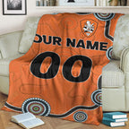 custom-personalised-brisbane-roar-blanket-indigenous-dot-painting-art