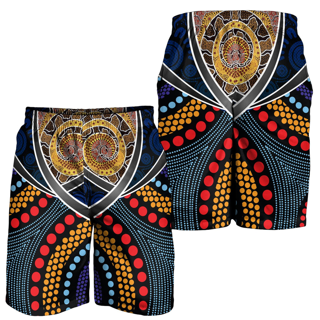 men-short-aboriginal-dot-panting-art-with-snake