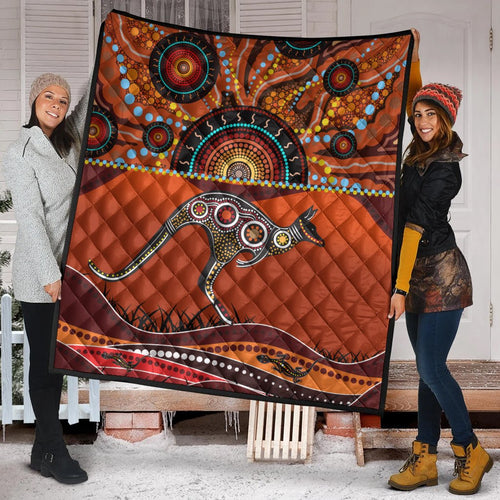 aboriginal-premium-quilt-kangaroo-with-dot-painting
