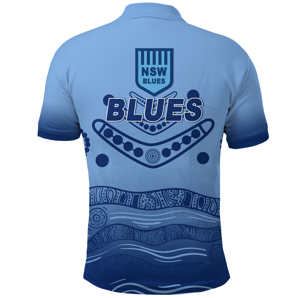 New South Wales Blues Aboriginal Indigenous Polo Shirt NSW - LT12