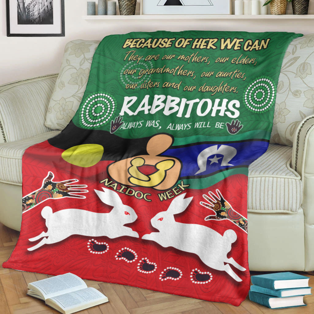 south-sydney-rabbitohs-premium-blanket-naidoc-week-indigenous