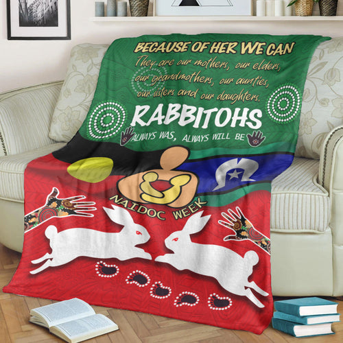 south-sydney-rabbitohs-premium-blanket-naidoc-week-indigenous