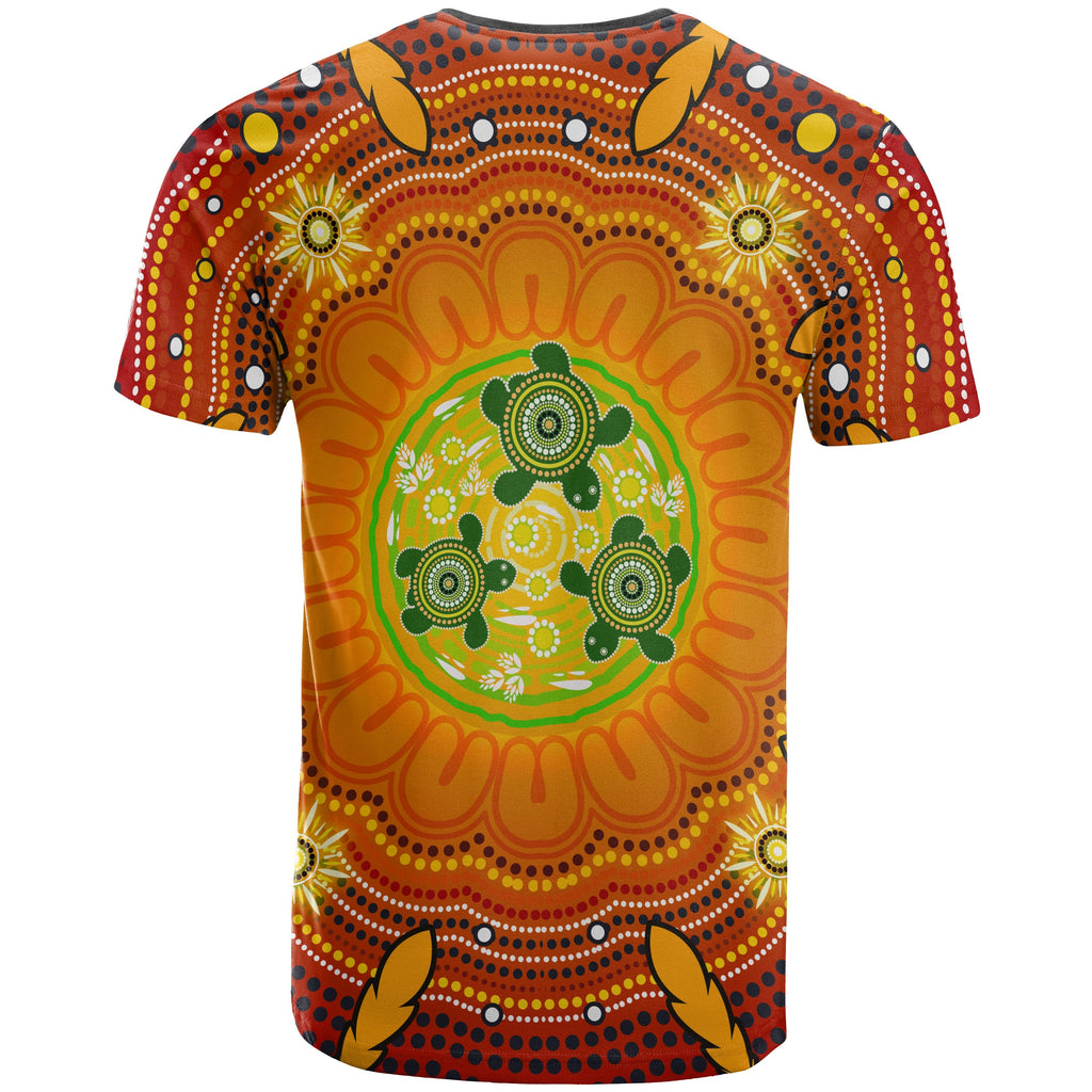 custom-text-aboriginal-kid-t-shirt-turtle-circle-dot-painting-art