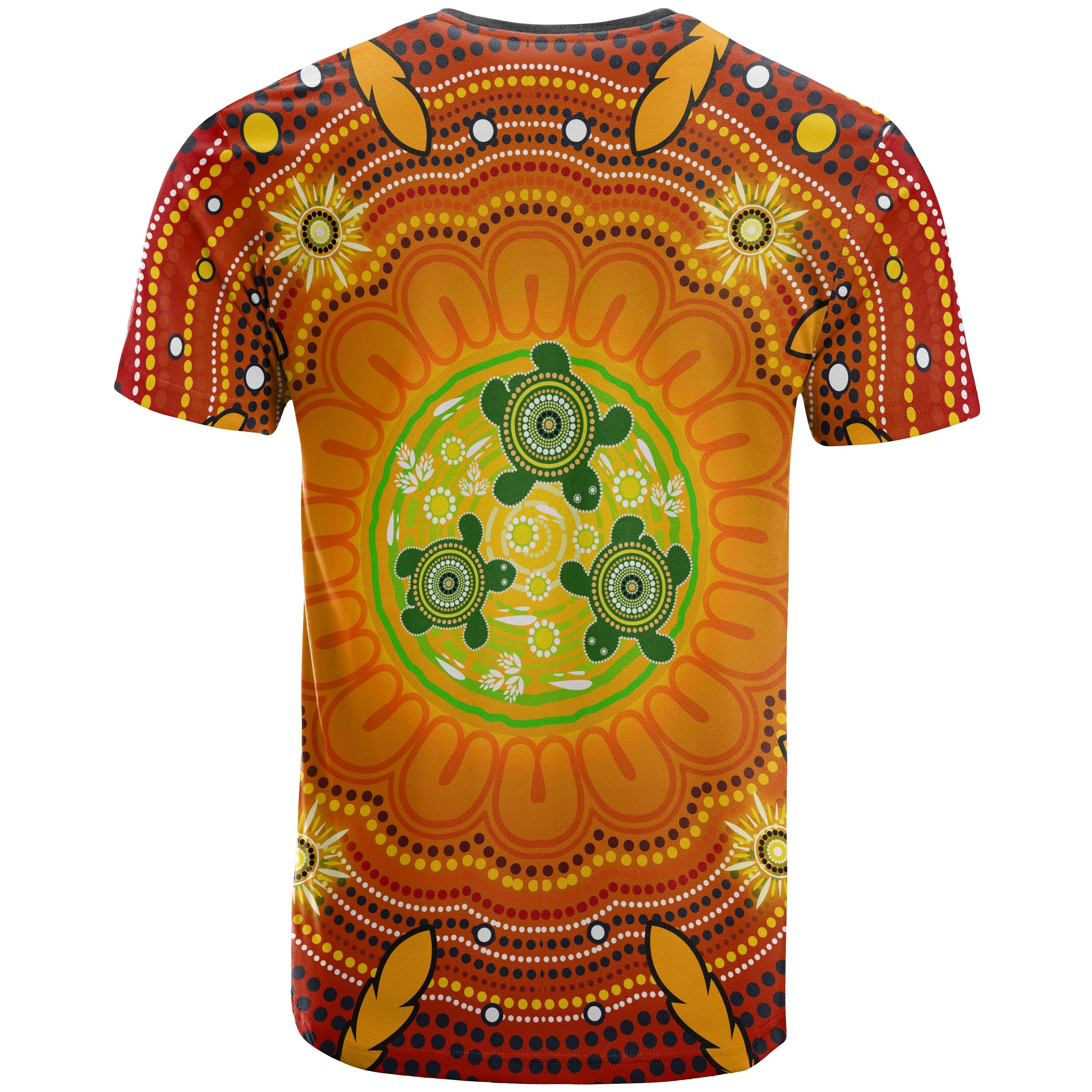 custom-text-aboriginal-kid-t-shirt-turtle-circle-dot-painting-art