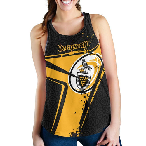 Cornwall Rugby Women Racerback Tank - Cornish Rugby - Vibe Hoodie