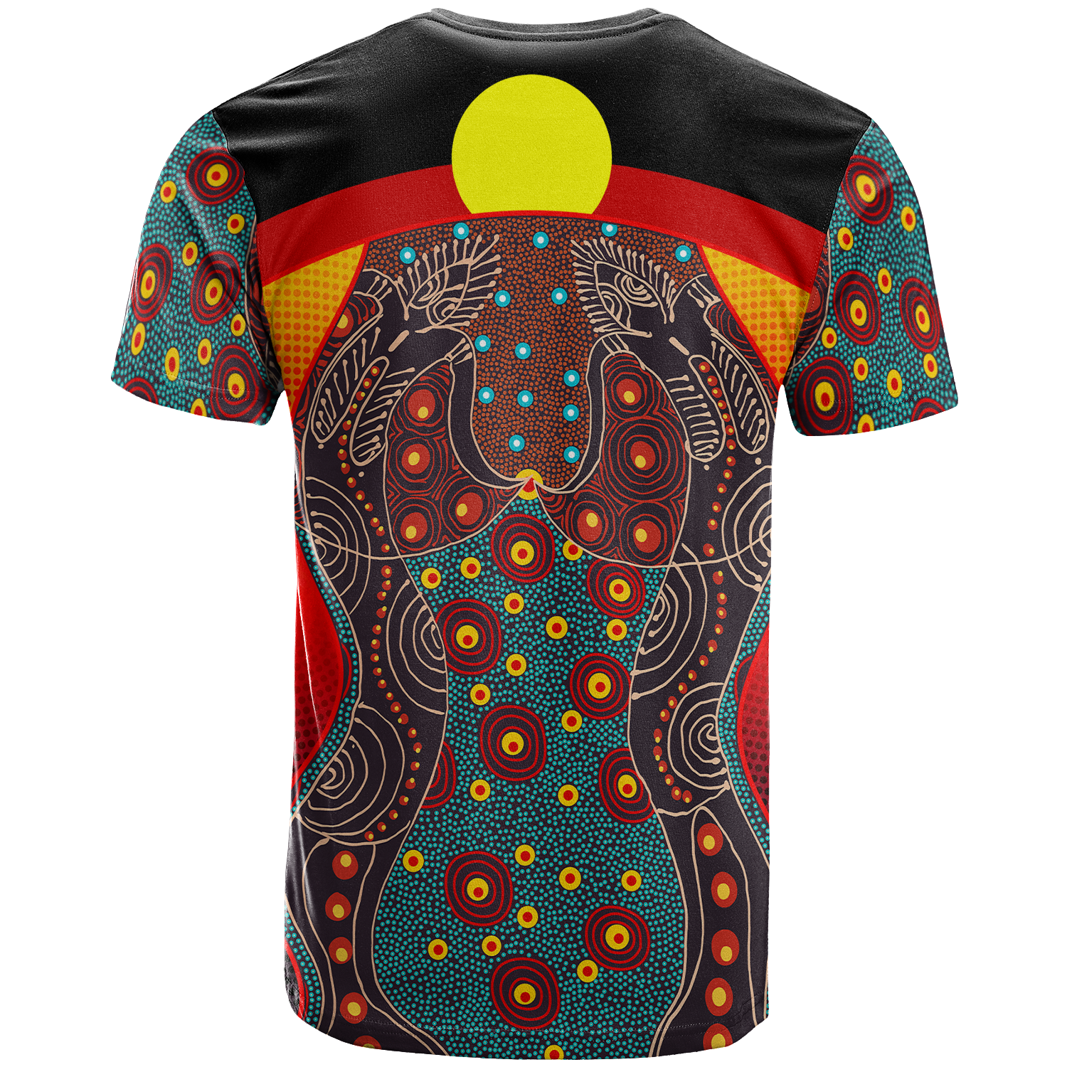 t-shirt-aboriginal-sublimation-dot-pattern-style-red