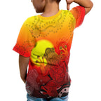 aboriginal-t-shirt-kid-indigenous-frog-red
