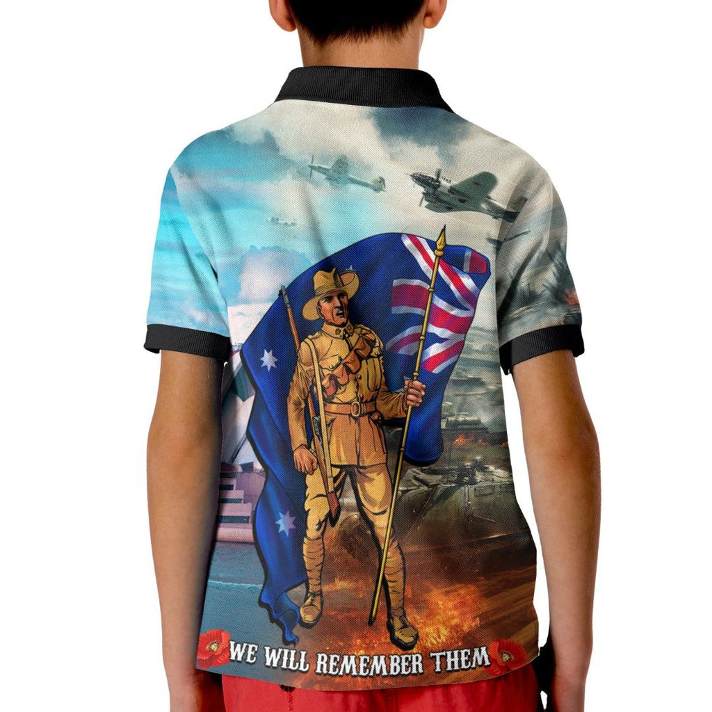 anzac-kid-polo-shirts-australian-soldier