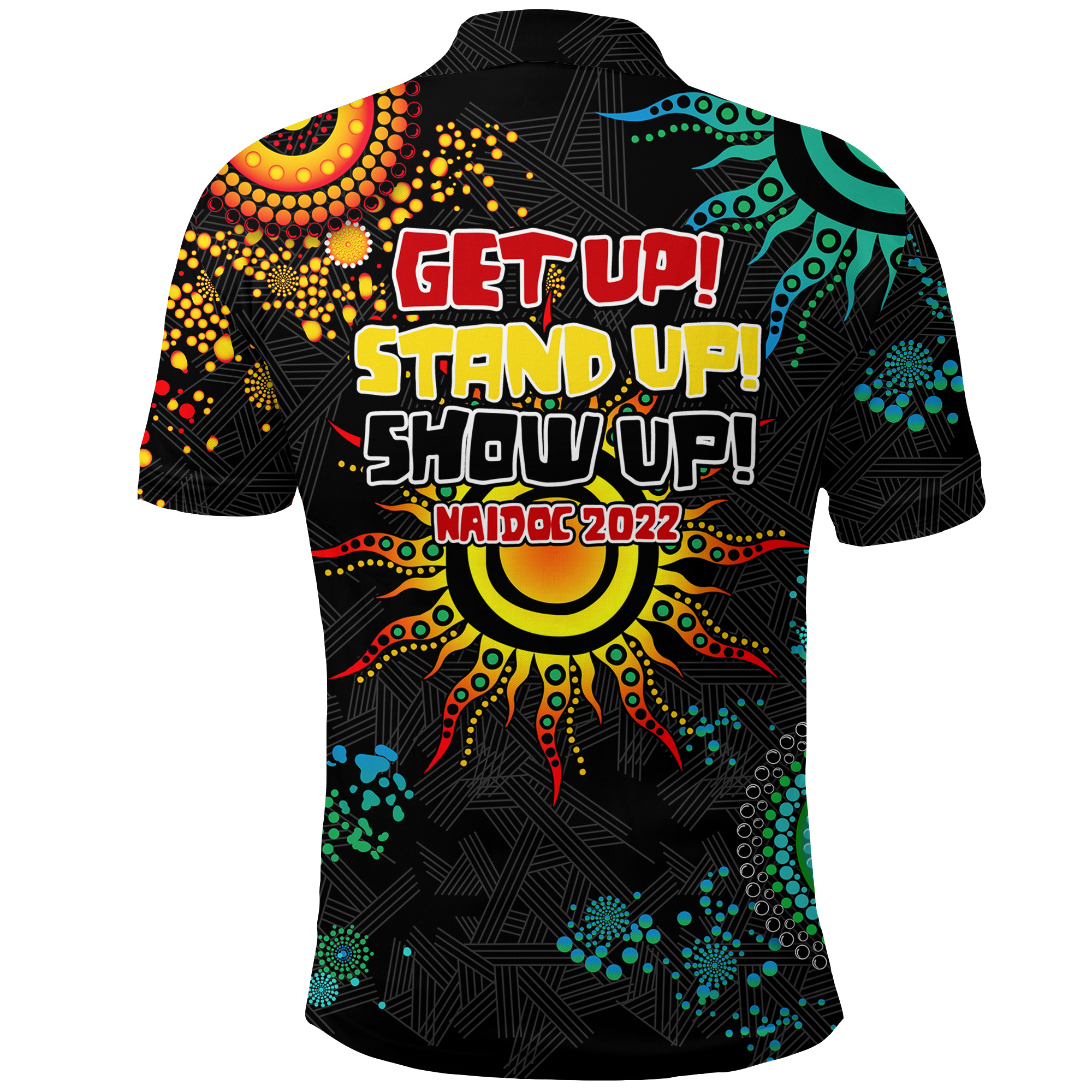 NAIDOC Week 2022 Aboriginal Art Unique Polo Shirt - LT12
