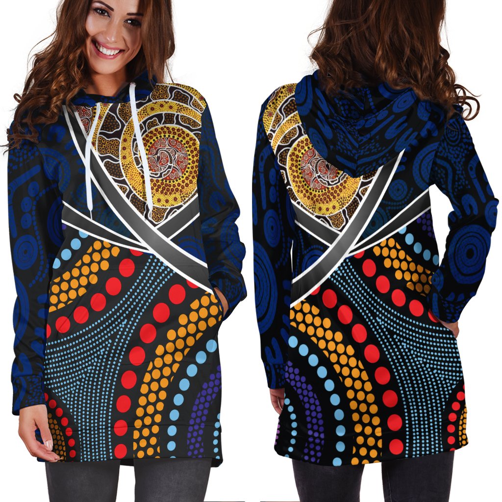 hoodie-dress-aboriginal-dot-panting-art-with-snake