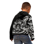 customaboriginal-hoodie-kids-torres-strait-islands-in-wave-black