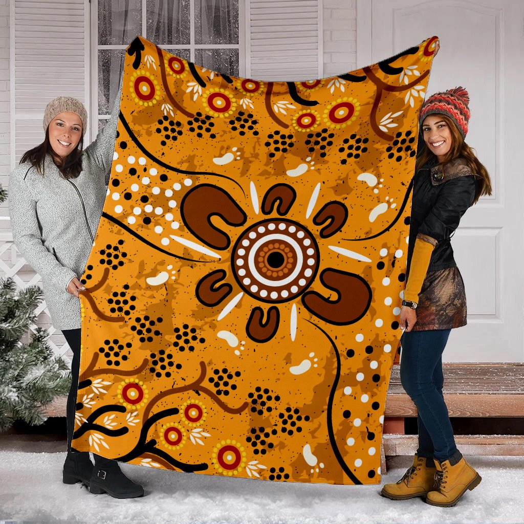 premium-blanket-aboriginal-art-in-spring-style